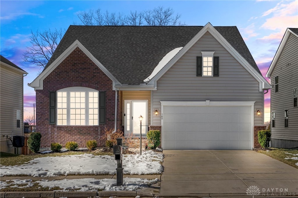 view of front of house featuring a garage