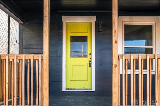 view of doorway to property