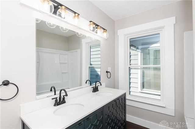 bathroom with vanity