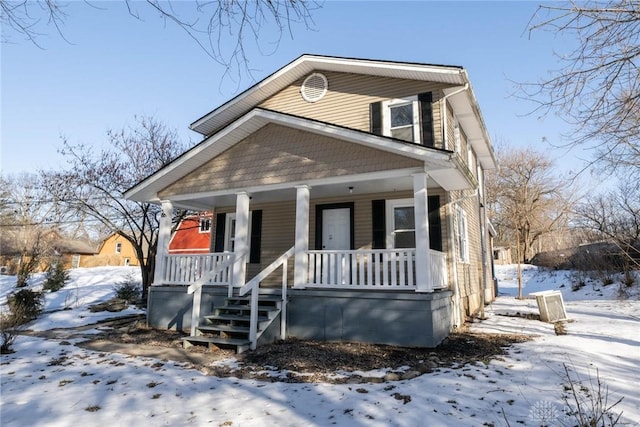 view of front of house with covered porch