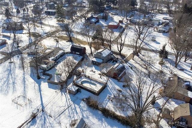 view of snowy aerial view