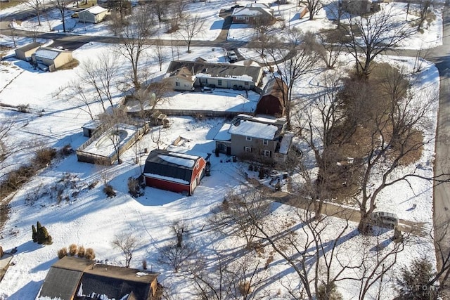 view of snowy aerial view