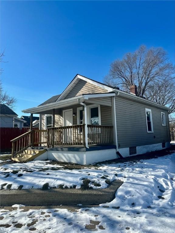 view of front of home with a porch