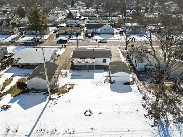 view of snowy aerial view