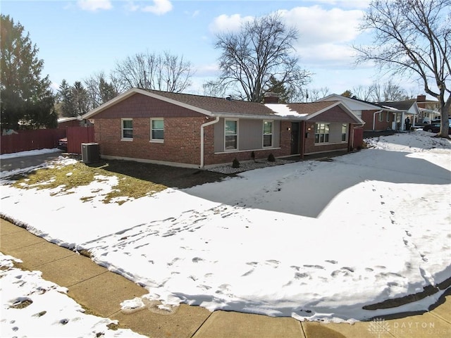 ranch-style home with central AC