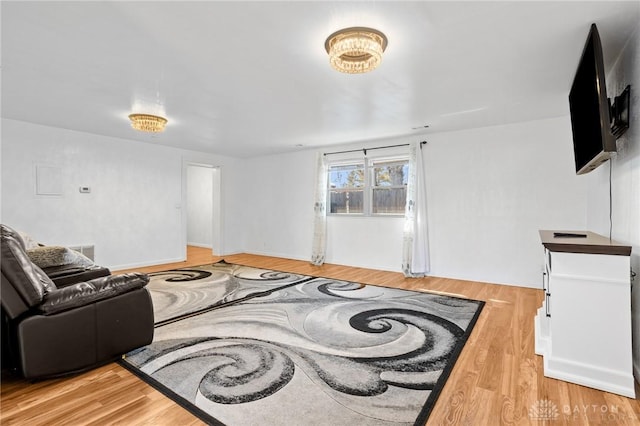 living room featuring hardwood / wood-style floors