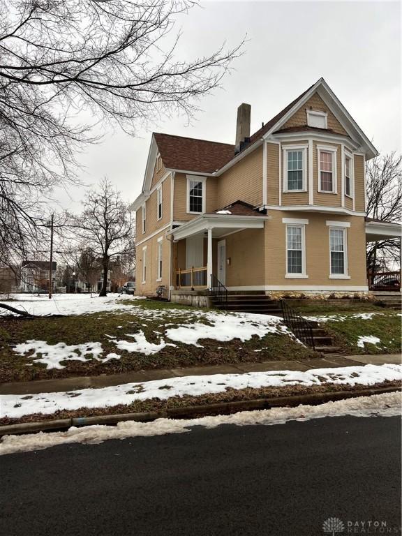 view of front of home with a porch