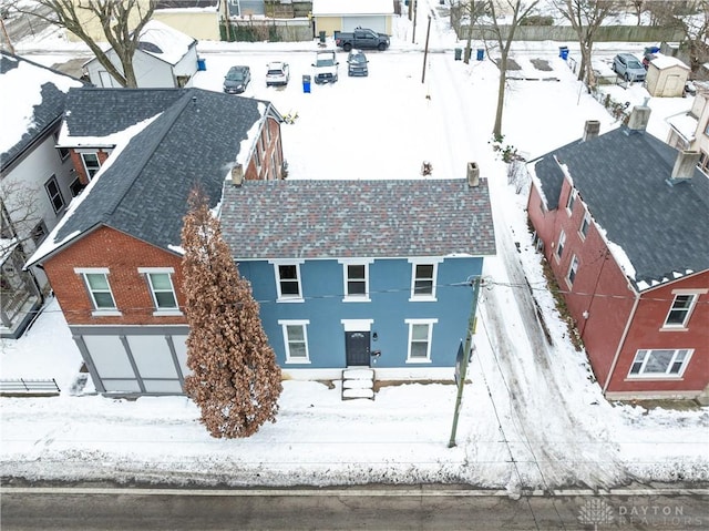 view of snowy aerial view