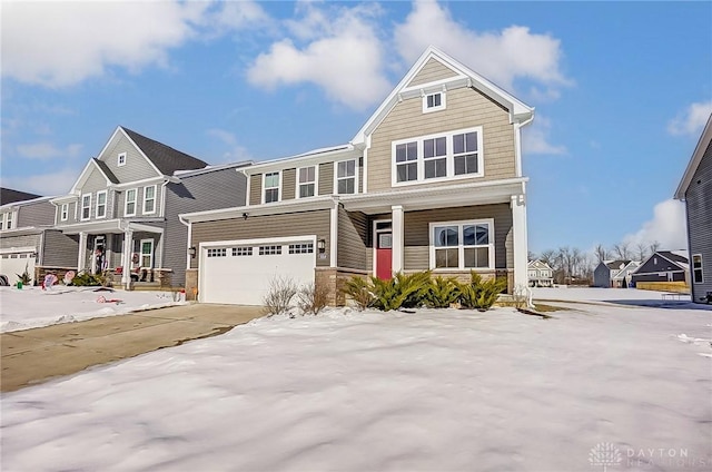 view of front of home featuring a garage