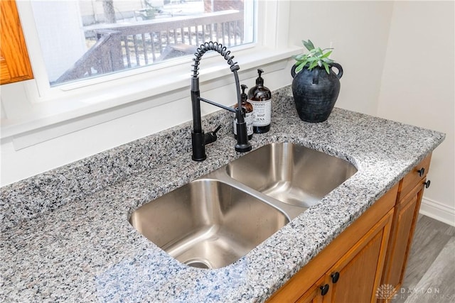 details with light stone counters and sink