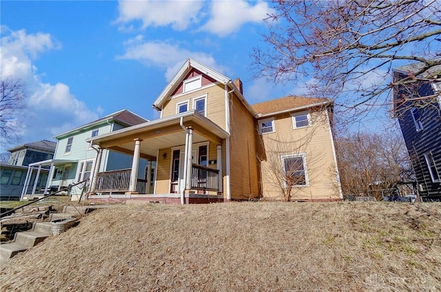 view of front of home with a porch