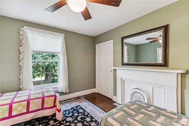 1311 US Route 50, Miami Township, OH 45150 - bedroom featuring wood finished floors, baseboards, and ceiling fan