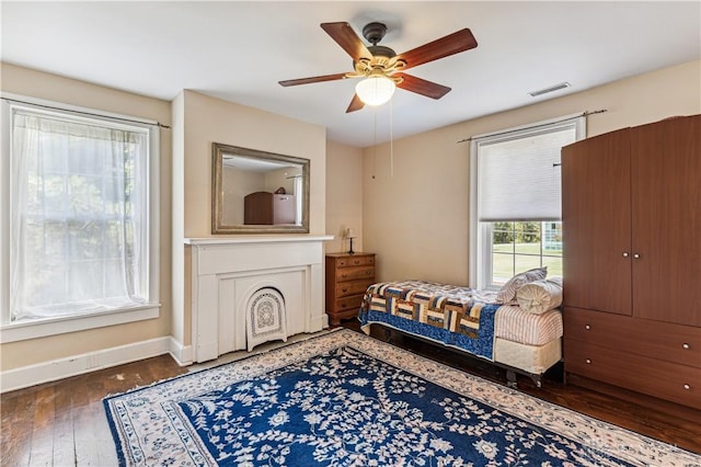 1311 US Route 50, Miami Township, OH 45150 - bedroom featuring hardwood / wood-style flooring, baseboards, and ceiling fan