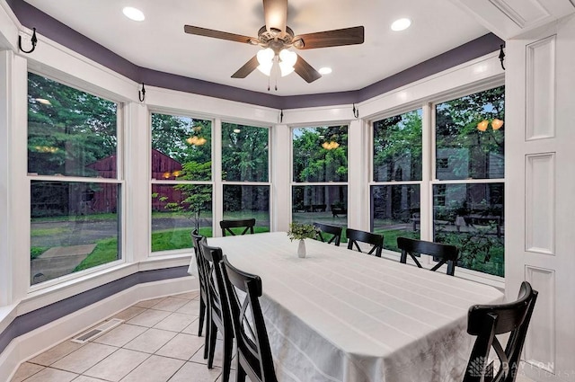 1311 US Route 50, Miami Township, OH 45150 - sunroom featuring tile patterned floors, plenty of natural light, recessed lighting, and baseboards
