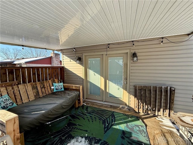 exterior space with french doors