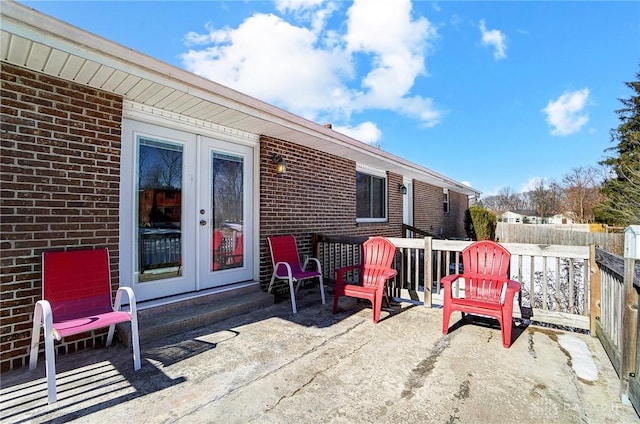 view of patio with french doors