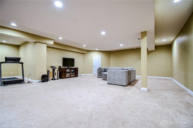 view of carpeted living room