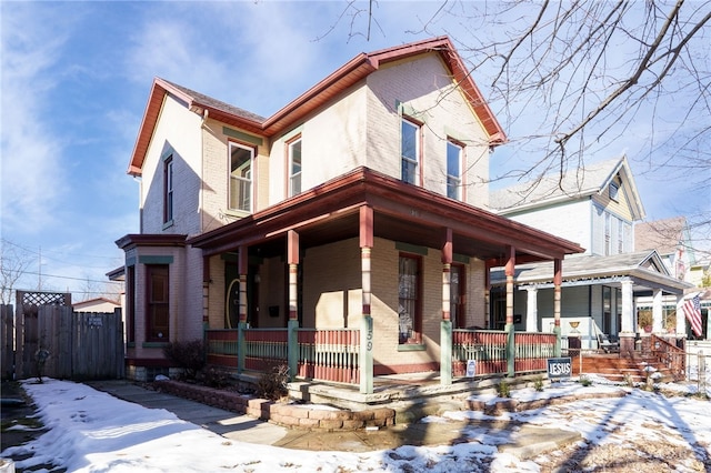 view of front of house with a porch