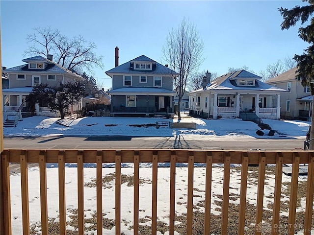 exterior space with a porch