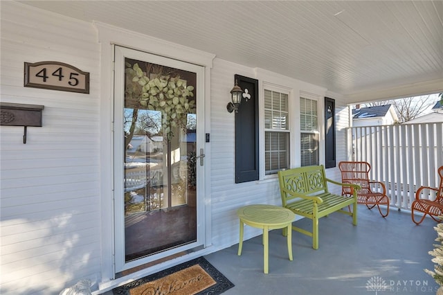 view of doorway to property