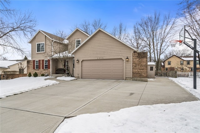 front of property featuring a garage