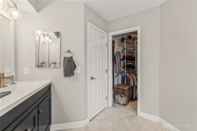 bathroom featuring vanity