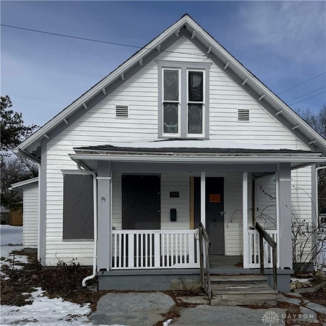 view of bungalow-style home