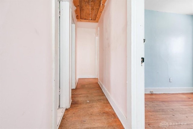 hallway featuring light hardwood / wood-style floors