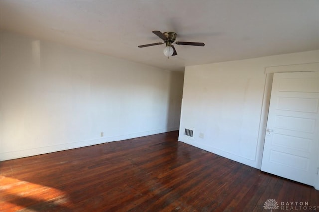 2318 Home Ave Unit 2316, Dayton, OH 45417 - unfurnished bedroom with dark wood-type flooring and ceiling fan