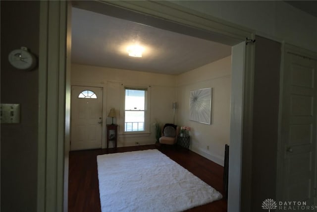2318 Home Ave Unit 2316, Dayton, OH 45417 - entryway featuring dark wood-style floors and baseboards