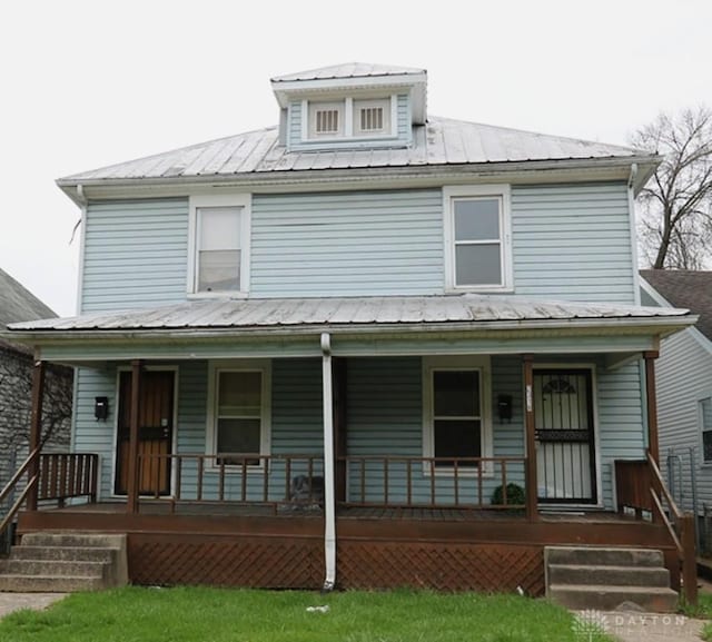 2318 Home Ave Unit 2316, Dayton, OH 45417 - traditional style home with a porch and a metal roof