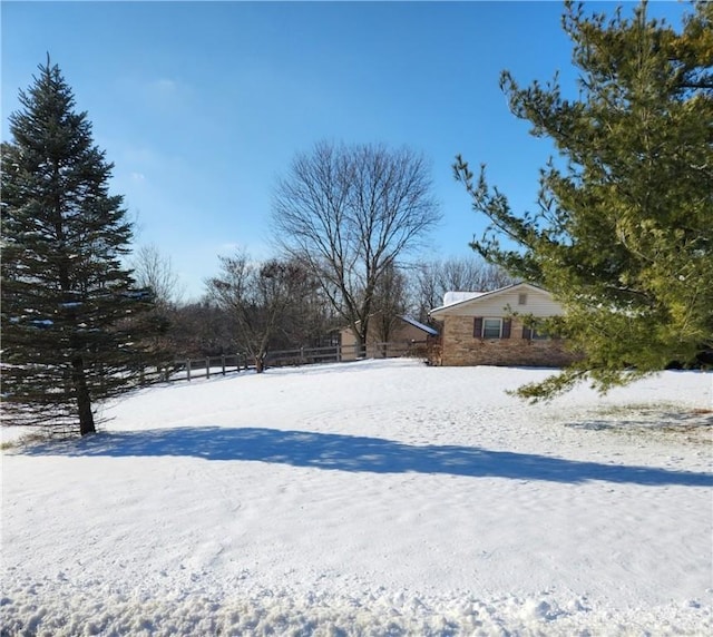 view of snowy yard