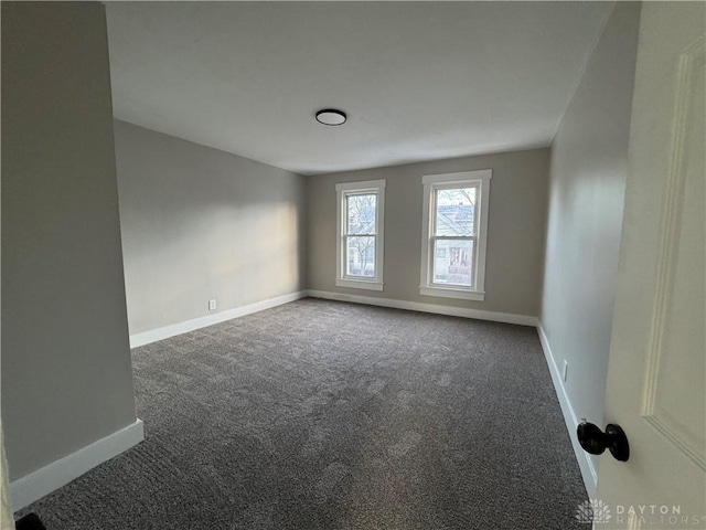 view of carpeted spare room