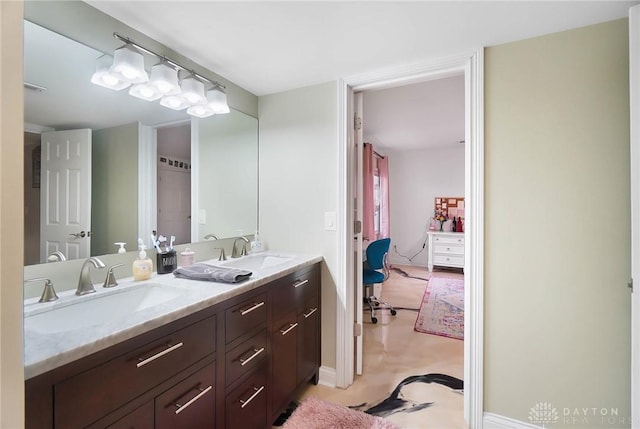 bathroom with vanity