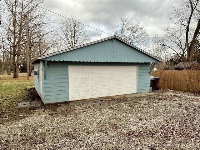 garage with cooling unit