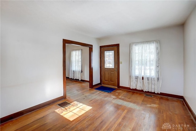 foyer featuring light hardwood / wood-style flooring