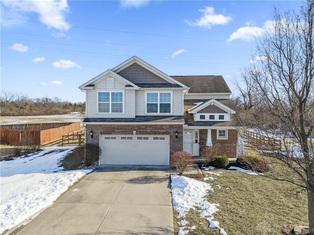 view of front of house featuring a garage