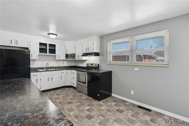 kitchen featuring white cabinetry, appliances with stainless steel finishes, and sink