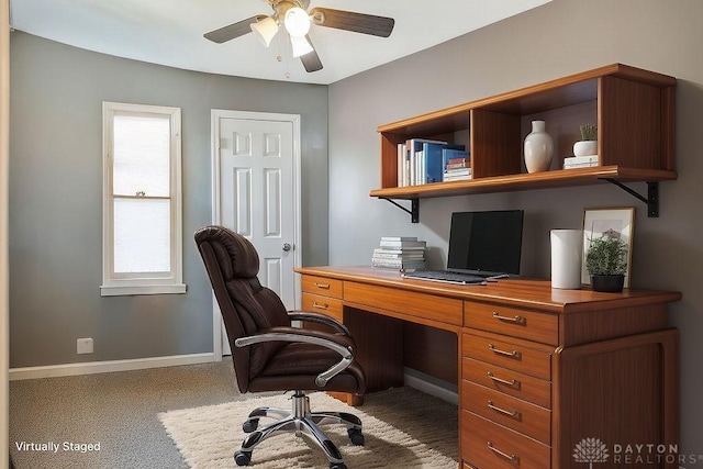 office with ceiling fan