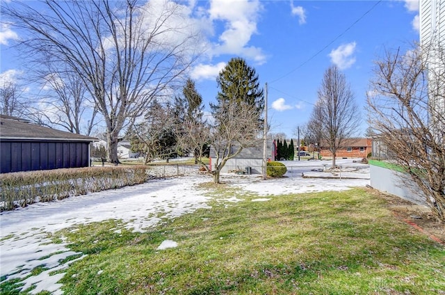 view of snowy yard