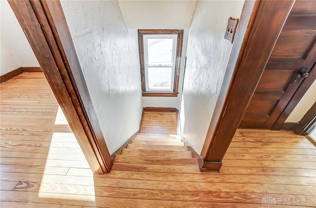 corridor featuring light hardwood / wood-style flooring