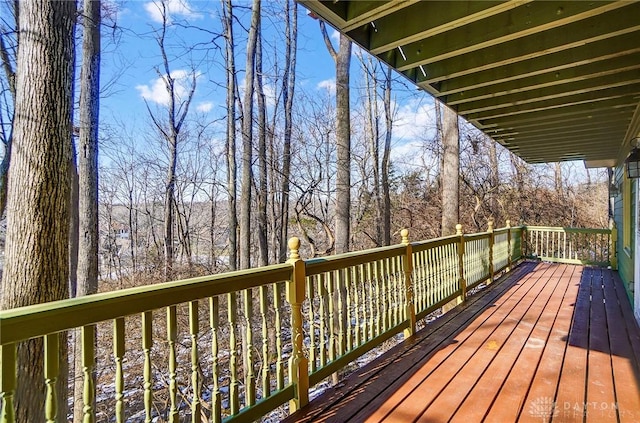 view of wooden terrace