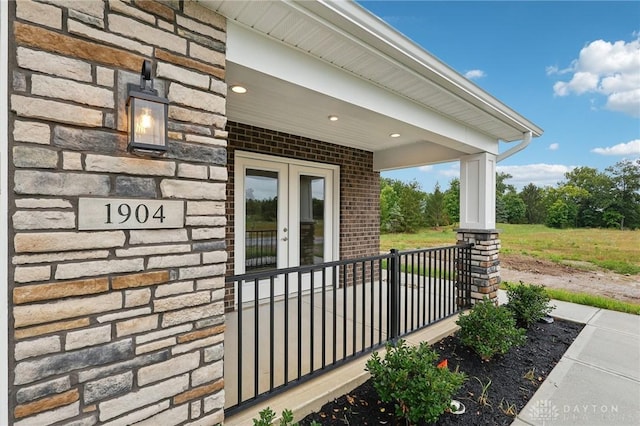 entrance to property with covered porch