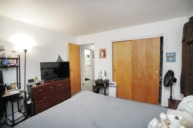 bedroom featuring a closet