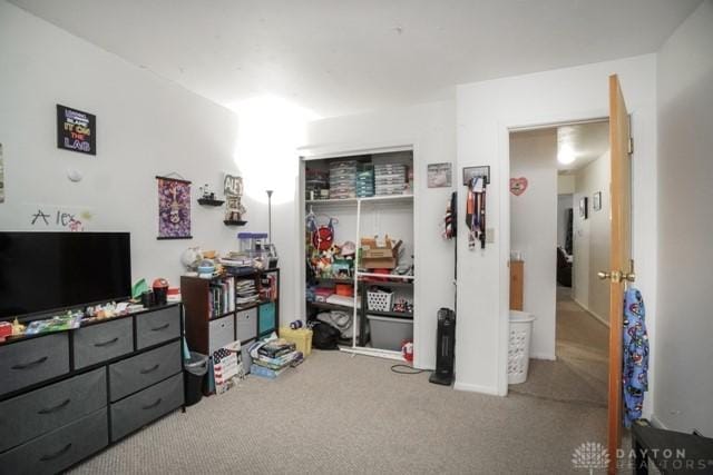 interior space with carpet floors