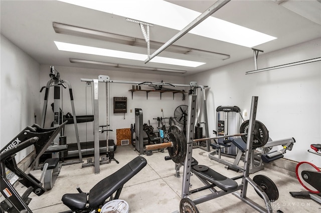 view of workout area