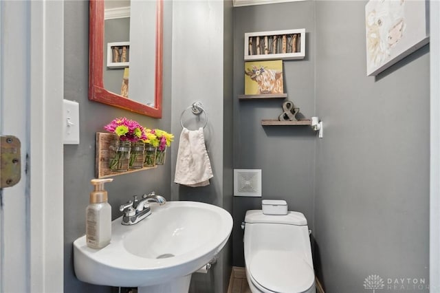 bathroom featuring toilet and sink