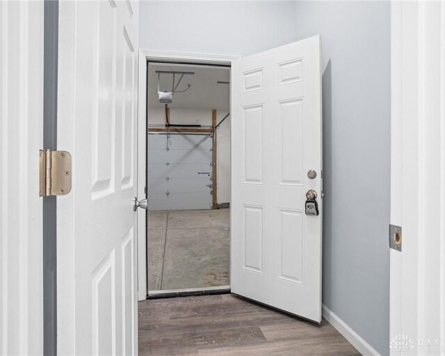 interior space featuring hardwood / wood-style floors