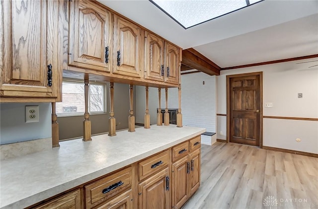 kitchen featuring light hardwood / wood-style floors