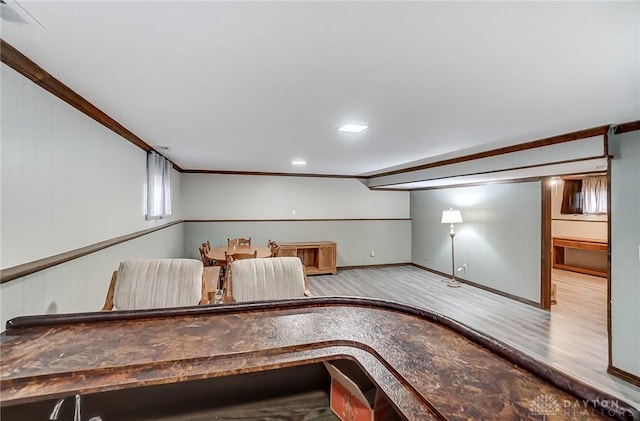 interior space with light wood-type flooring